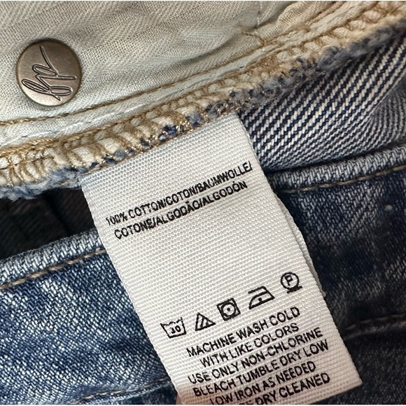 Free People Skirt Denim Mini Blue Casual Fall Cotton Zip Up High Waisted 27 - Picture 6 of 6